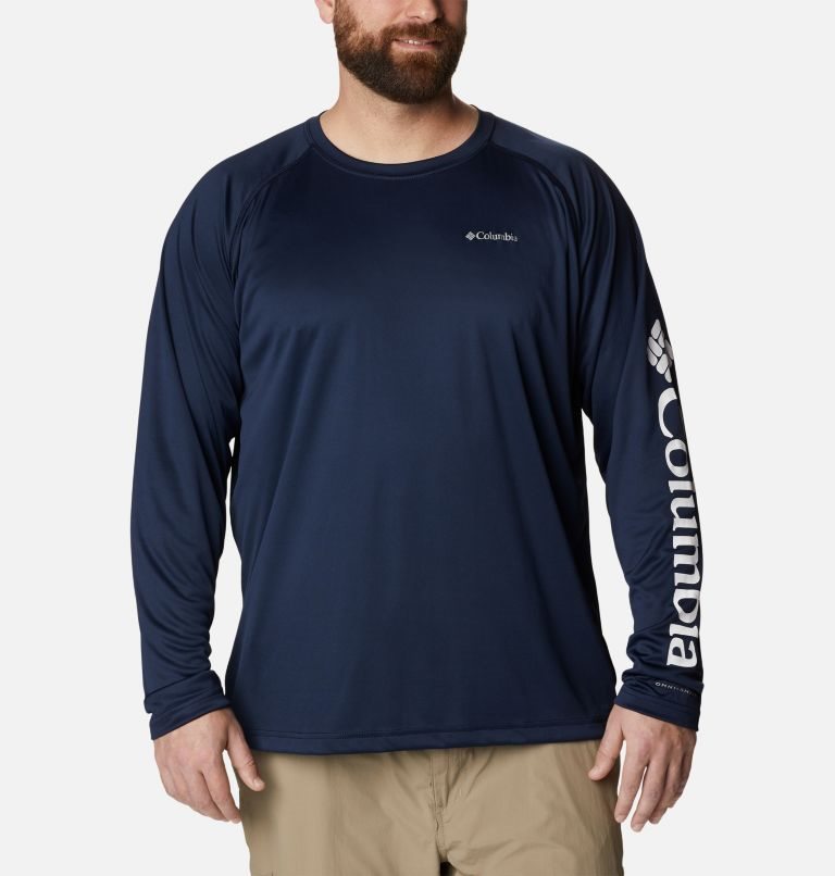 Hanorace Columbia Fork Stream Long Sleeve Barbati Bleumarin | Plus Size JZSMZQ08A